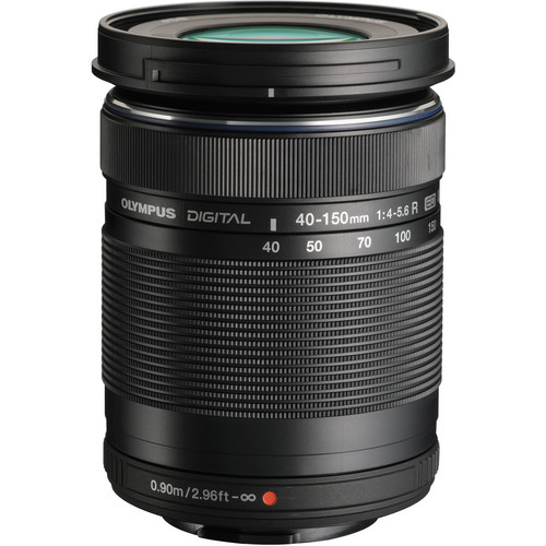 Olympus M.Zuiko Digital ED 40-150mm F4.0-5.6 R Telephoto Zoom Mirrorless Micro Four Thirds Lens (Black) V315030BU000