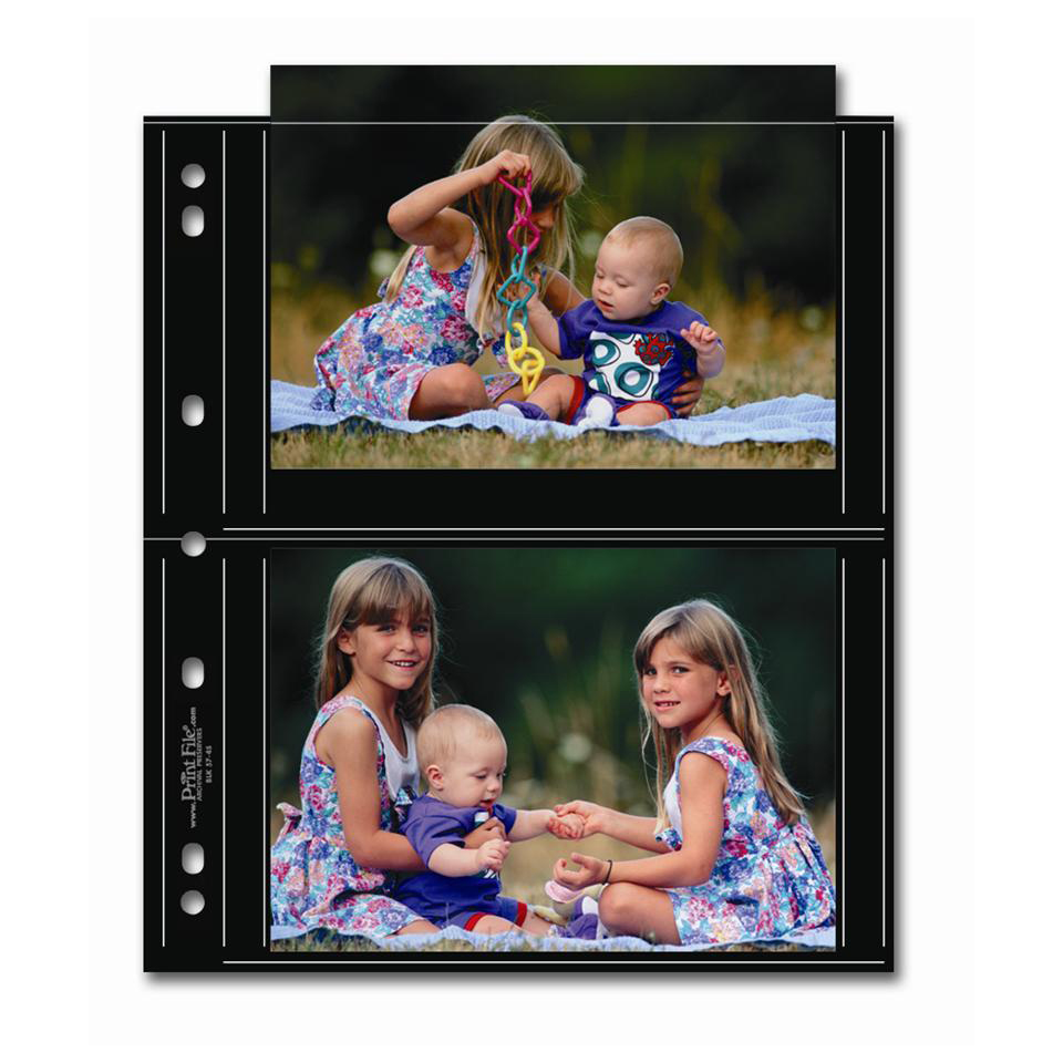 Buy Print File BLK574S 5x7 Black Archival Photo Storage Pages (25 Pack