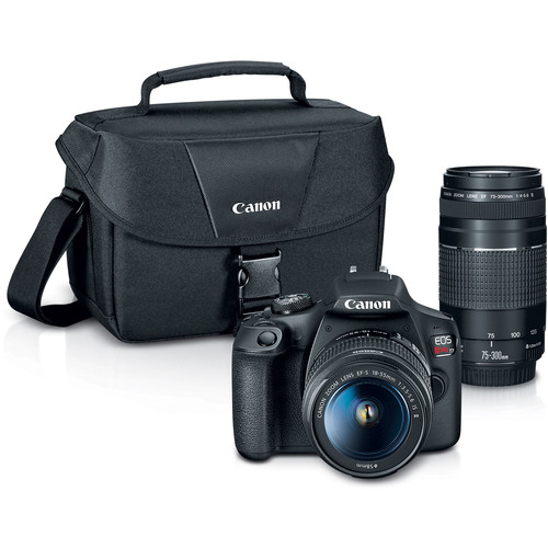 Canon EOS Rebel T7 DSLR Camera with 18-55mm and 75-300mm Lenses 2727C021